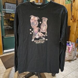 Gildan Black Pitbull Graphic Dog Shirt